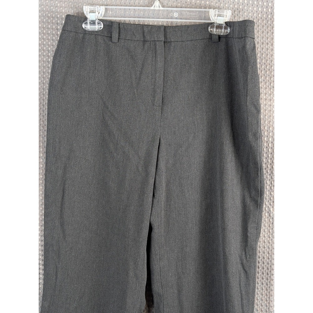 Jones New York Signature Petite Womens 14P Gray Stretch Dress Pants Trousers